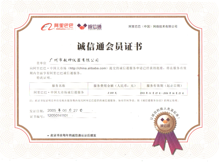 12 Years Trust Supplier of Alibaba