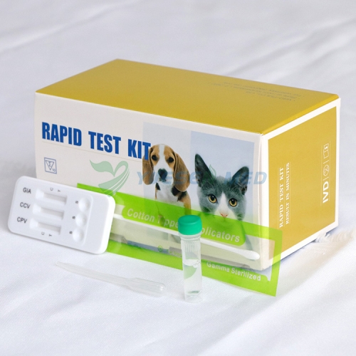 YSENMED Veterinary Rapid Test Strips CPV Ag+CCV Ag+Giardia Ag Canine
